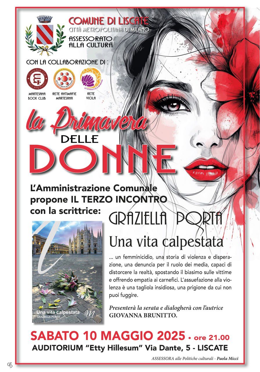 10 Maggio h 21:00 Incontro a Liscate con Graziella Porta
