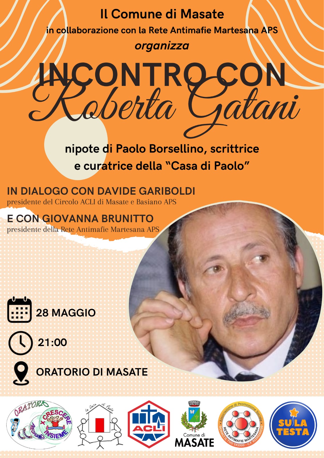 28 Mag h 21 Incontriamo Roberta Gatani a Masate